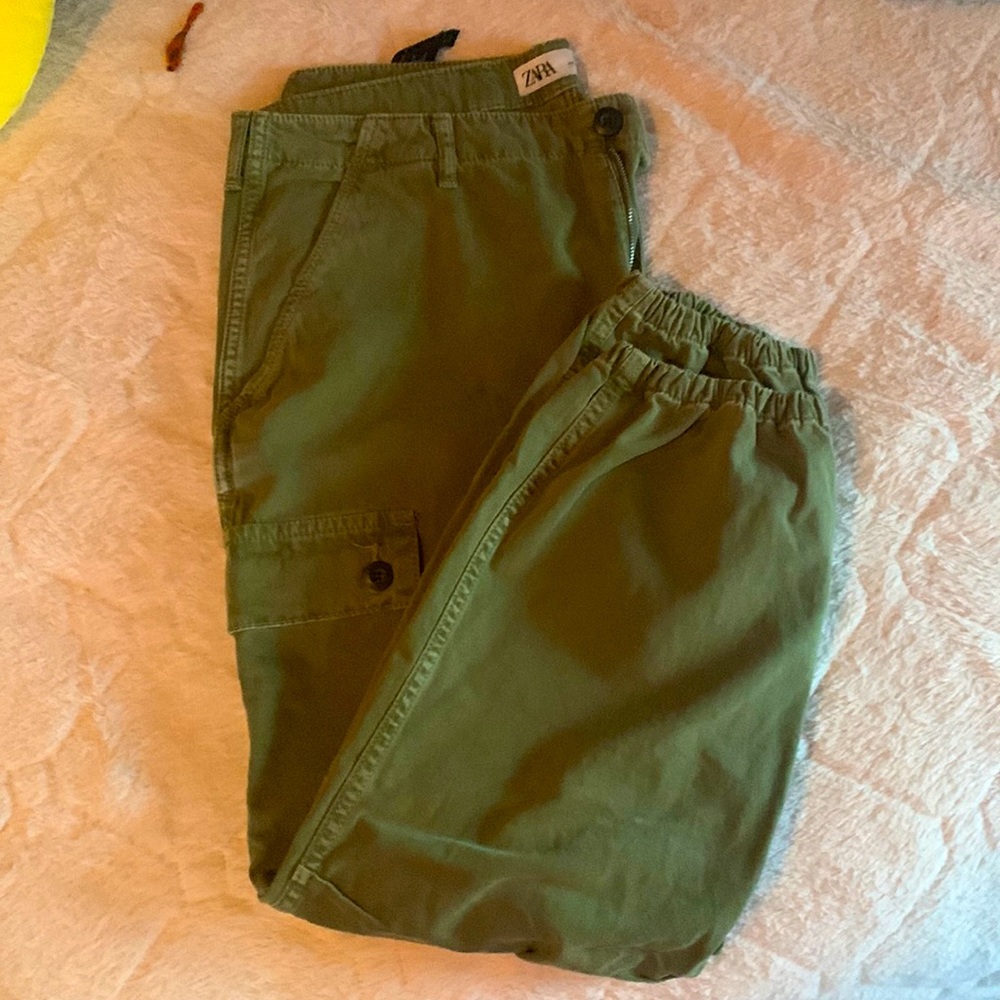 Zara green pants size 8